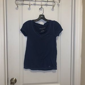 Plain dark blue shirt